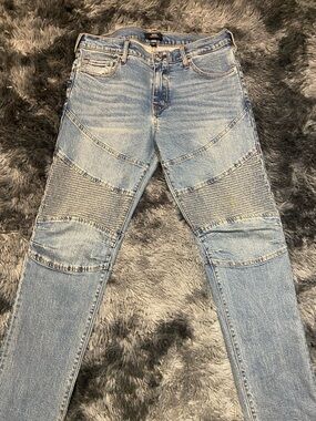 True Religion Light Blue Moto-Panel Men’s Jeans